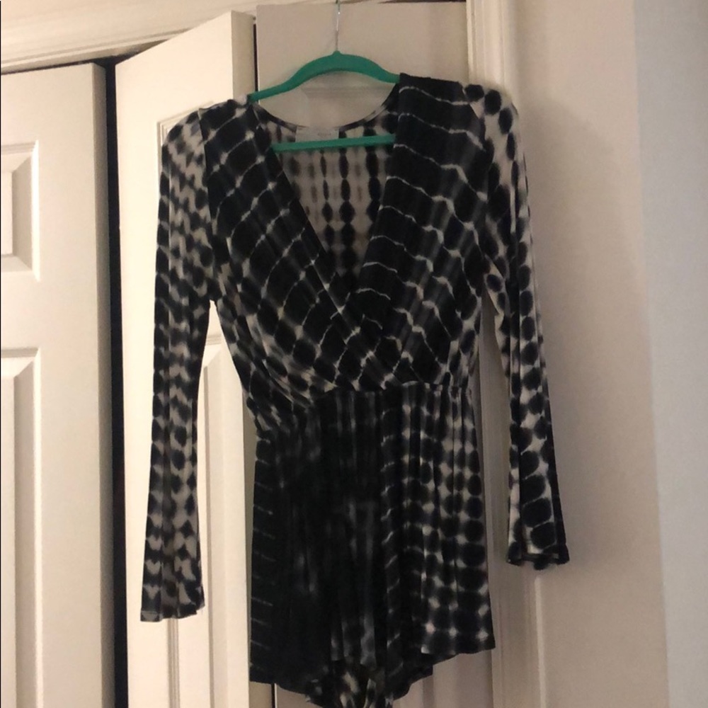 Black and white the dye romper